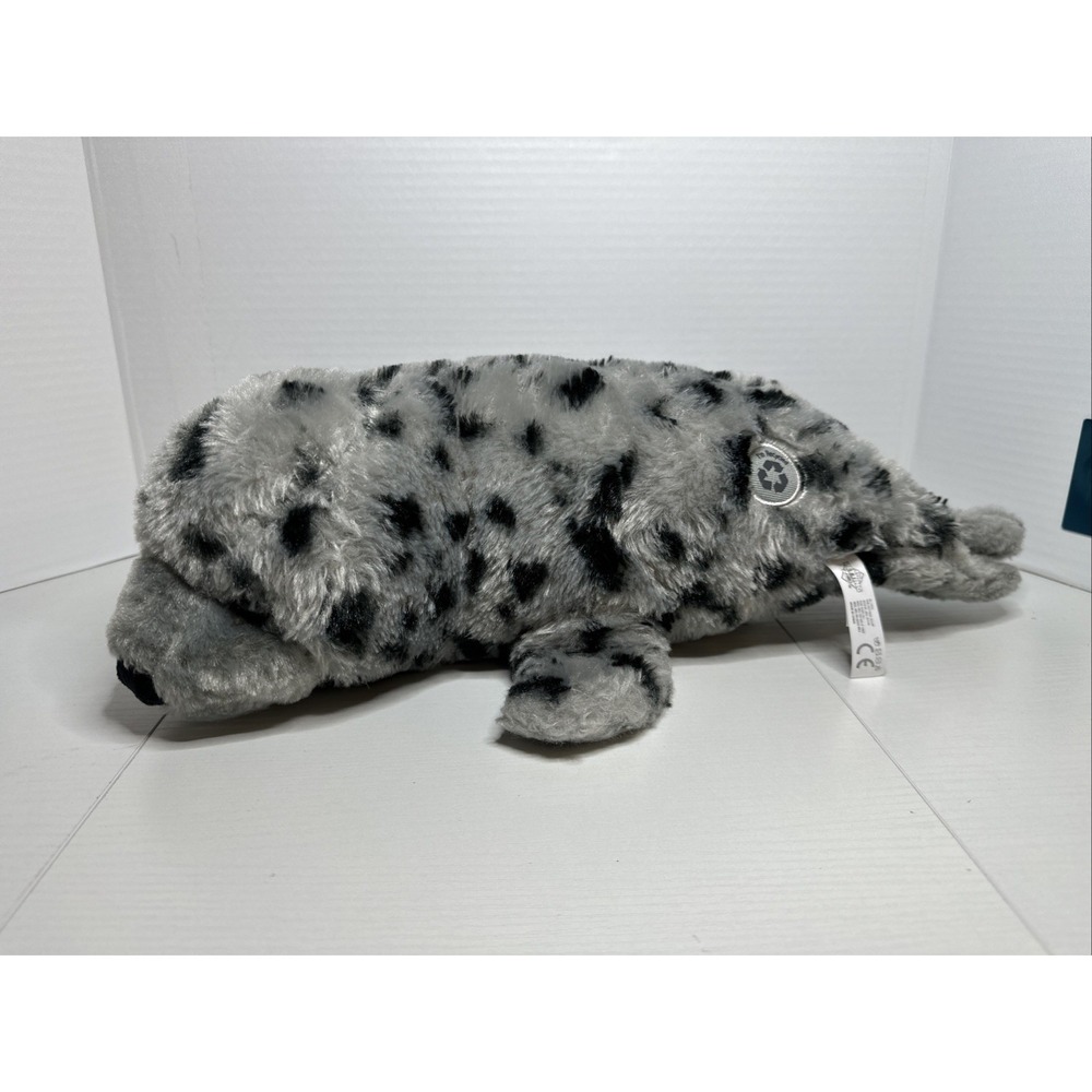 16" The Petting Zoo Gray Spotted Harbor Seal Stuffed Animal Plush